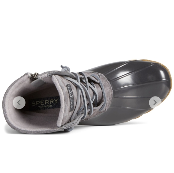 Sperry Saltwater Cheetah Gray Women's Duck Boots Size 7.5 - Picture 5 of 12